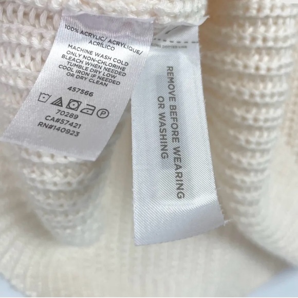 LOFT Ivory Sleeveless Cable Knit Sweater - Picture 5 of 6